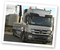 Harald Zettl Baustofflogistik, Schwertransporte, LKW, Kran-Hngerzug, Semi-Tieflader